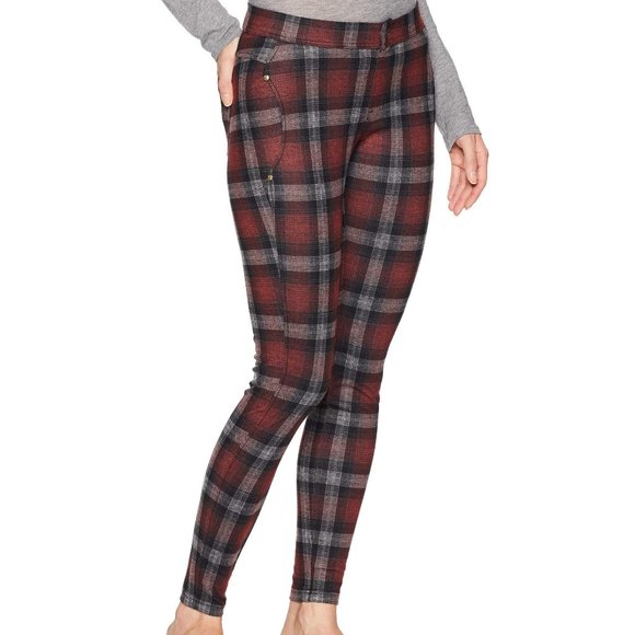 Hue red-plaid brushed cowgirl leggings/ best offer excepted/free gift with order - Picture 1 of 4